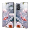 For Xiaomi Redmi Note 11 Global Crystal Painted Leather Phone case(Koi)