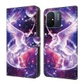 For Xiaomi Redmi 11A/12C Crystal Painted Leather Phone case(Unicorn)
