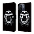 For Xiaomi Redmi 11A/12C Crystal Painted Leather Phone case(Skull)