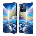 For Xiaomi Redmi 11A/12C Crystal Painted Leather Phone case(Colorful Sky)