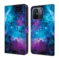 For Xiaomi Redmi 11A/12C Crystal Painted Leather Phone case(Starry Sky)
