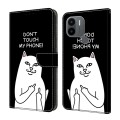 For Xiaomi Redmi A1/A1+ Crystal Painted Leather Phone case(Dont Touch My Phone)