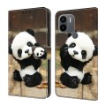 For Xiaomi Redmi A1/A1+ Crystal Painted Leather Phone case(Panda)