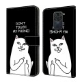 For Xiaomi Redmi Note 9/10X 4G Crystal Painted Leather Phone case(Dont Touch My Phone)