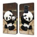 For Xiaomi Redmi Note 9/10X 4G Crystal Painted Leather Phone case(Panda)