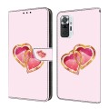 For Xiaomi Redmi Note 10 Pro Crystal Painted Leather Phone case(Love Peach)