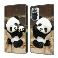 For Xiaomi Redmi Note 10 Pro Crystal Painted Leather Phone case(Panda)