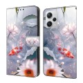 For Xiaomi Redmi Note 12 Pro 5G Global Crystal Painted Leather Phone case(Koi)
