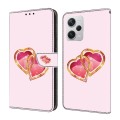 For Xiaomi Redmi Note 12 Pro+ 5G Global Crystal Painted Leather Phone case(Love Peach)