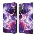 For Xiaomi Redmi Note 10 5G Crystal Painted Leather Phone case(Unicorn)