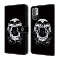 For Xiaomi Redmi Note 10 5G Crystal Painted Leather Phone case(Skull)