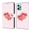 For Xiaomi Redmi Note 12 4G Global Crystal Painted Leather Phone case(Love Peach)