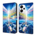 For Xiaomi Redmi Note 13 4G Crystal Painted Leather Phone case(Colorful Sky)