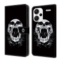 For Xiaomi Redmi Note 13 5G Crystal Painted Leather Phone case(Skull)