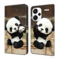 For Xiaomi Redmi Note 13 5G Crystal Painted Leather Phone case(Panda)