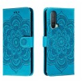 For OnePlus Nord CE 5G Sun Mandala Embossing Pattern Phone Leather Case(Blue)