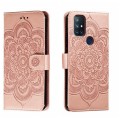 For OnePlus Nord N10 5G Sun Mandala Embossing Pattern Phone Leather Case(Rose Gold)