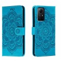 For Xiaomi Redmi Note 12S Sun Mandala Embossing Pattern Phone Leather Case(Blue)