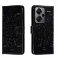 For Xiaomi Redmi Note 13 Pro+ Sun Mandala Embossing Pattern Phone Leather Case(Black)