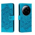 For Xiaomi 13 Ultra Sun Mandala Embossing Pattern Phone Leather Case(Blue)
