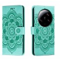 For Xiaomi 13 Ultra Sun Mandala Embossing Pattern Phone Leather Case(Green)