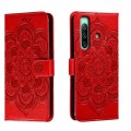 For Sony Xperia 10 IV Sun Mandala Embossing Pattern Phone Leather Case(Red)