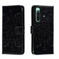For Sony Xperia 10 IV Sun Mandala Embossing Pattern Phone Leather Case(Black)