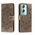 For OPPO A79 5G Sun Mandala Embossing Pattern Phone Leather Case(Grey)