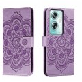 For OPPO A79 5G Sun Mandala Embossing Pattern Phone Leather Case(Purple)