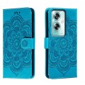 For OPPO A79 5G Sun Mandala Embossing Pattern Phone Leather Case(Blue)