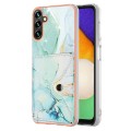 For Samsung Galaxy A35 Marble Pattern IMD Card Slot Phone Case(Green)