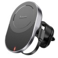 hoco HW12 Guardian Magnetic Wireless Fast Charging Car Air Outlet Holder(Black Grey)
