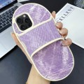 For iPhone 15 Pro Creative Denim Slipper Design TPU Phone Case(Pink Purple)