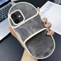 For iPhone 11 Creative Denim Slipper Design TPU Phone Case(Black)