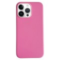 For iPhone 15 Pro Max Pure Color Leather Magsafe Magnetic Phone Case(Pink)