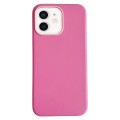 For iPhone 12 Pure Color Leather Magsafe Magnetic Phone Case(Pink)