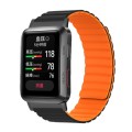For Huawei Watch D Magnetic Silicone Watch Band(Black Orange)