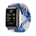 For Huawei Watch D Adjustable Woven Nylon Watch Band(Blue White)