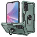 For OPPO A78 5G/A58 5G Warship Armor 2 in 1 Shockproof Phone Case(Dark Green)