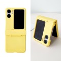 For OPPO Find N2 Flip Skin Feel PC Full Coverage Shockproof Phone Case(Yellow)