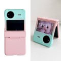 For vivo X Flip Skin Feel PC Full Coverage Shockproof Phone Case(Pink+Light Blue)