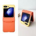 For Samsung Galaxy Z Flip5 5G Skin Feel PC Full Coverage Shockproof Phone Case(Orange+Yellow)