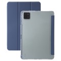 For Xiaomi Pad 6S Pro 3-fold Clear Acrylic Leather Tablet Case with Pen Slot(Lavender Purple)