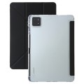 For Xiaomi Pad 6S Pro Clear Acrylic Deformation Leather Tablet Case with Pen Slot(Black)