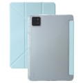 For Xiaomi Pad 6S Pro Clear Acrylic Deformation Leather Tablet Case with Pen Slot(Light Green)