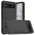 For Google Pixel 6a 2 in 1 PC + TPU Phone Case(Black)