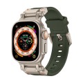 For Apple Watch Ultra 49mm Explorer TPU Watch Band(Titanium Green)