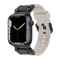 For Apple Watch Series 7 45mm Explorer TPU Watch Band(Black Starlight)