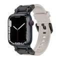 For Apple Watch Series 4 44mm Explorer TPU Watch Band(Black Starlight)