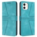 For iPhone 11 Triangle Solid Color Leather Phone Case(Green)